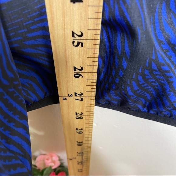 Mia Sport Blue Black Wavy Pattern Athletic Sport Windbreaker Full Zip Up Jacket - Picture 2 of 8